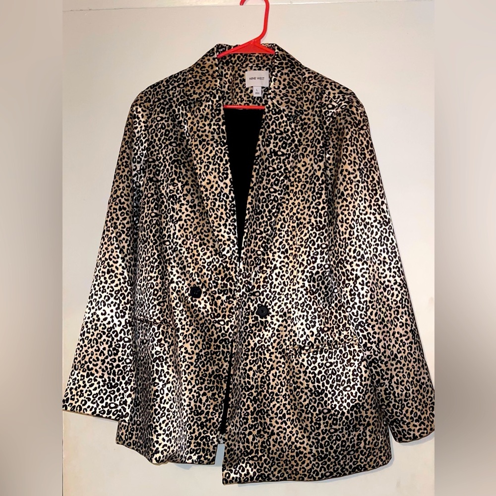 Nine West Leopard Print Blazer